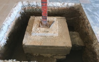 Colocación de las nuevas zapatas