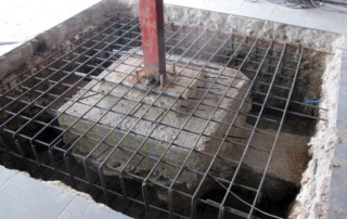 Detalle del mallazo de las zapatas