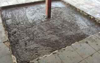 Detalle cimentación finalizada